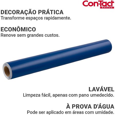Contact Liso 45CMX10M Brilho Azul