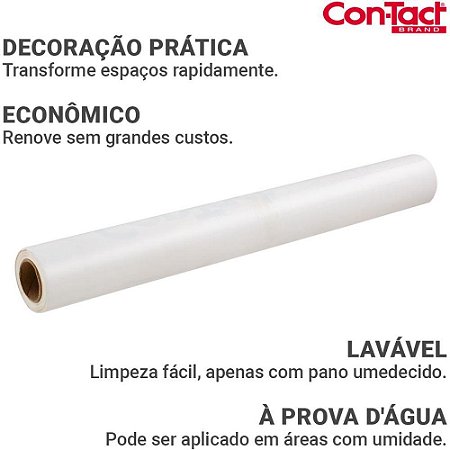 Contact Liso 45CMX10M Brilho Branco