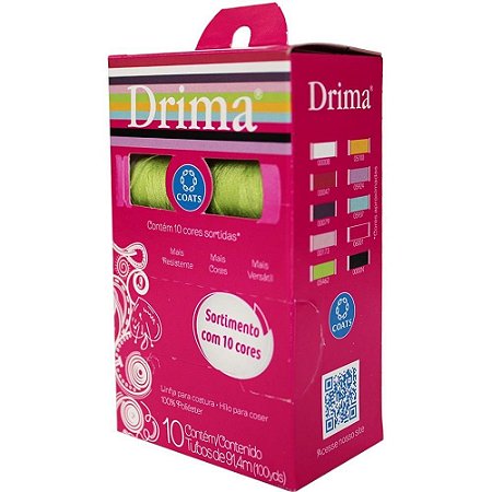 Linha Corrente Drima 10 Cores C/100 Jardas CD