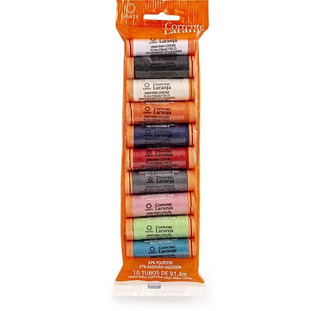 Linha Corrente Laranja 10 Cores C/100 Jardas CD