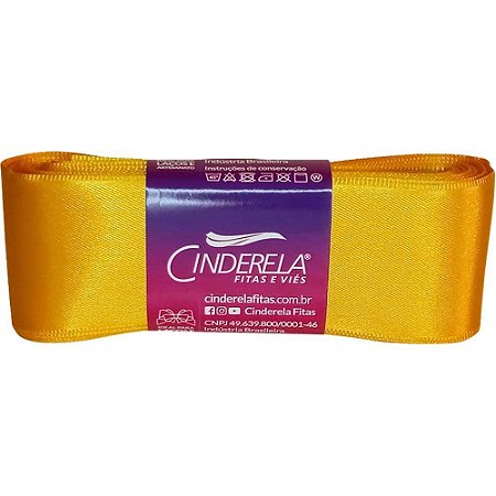 Fita de Cetim 38MM 10M. Amarelo Ouro