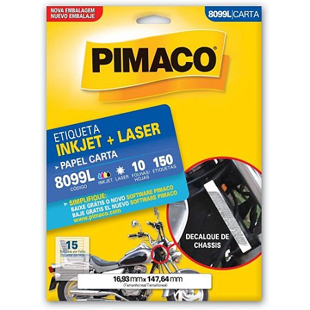 Etiqueta Carta 8099L 10 FLS 16,93 X 147,64 MM