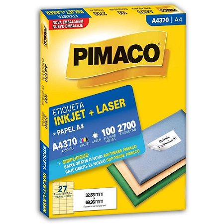 Etiqueta A4 A4370 100 FLS 32,83 X 69,96 MM