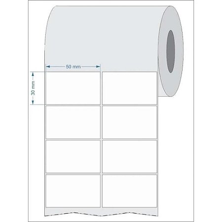 Etiqueta para Codigo de Barras Couche 50X30X30M 2CARREIRAS (618231772391)