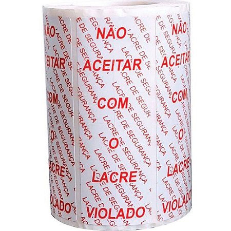 Etiqueta Adesiva Lacre Seguranca 100X35MM 500ET