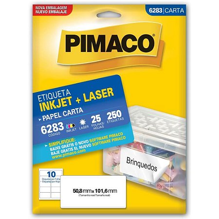 Etiqueta Carta 6283 25 FLS 50,8 X 101,6 MM