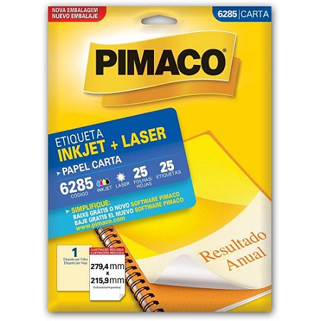 Etiqueta Carta 6285 25 FLS 279,4 X 215,9 MM