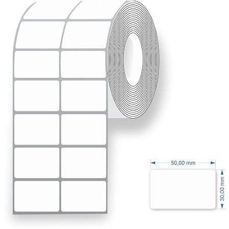 Etiqueta para Codigo de Barras Couche 50X30X30M 2CARREIRAS