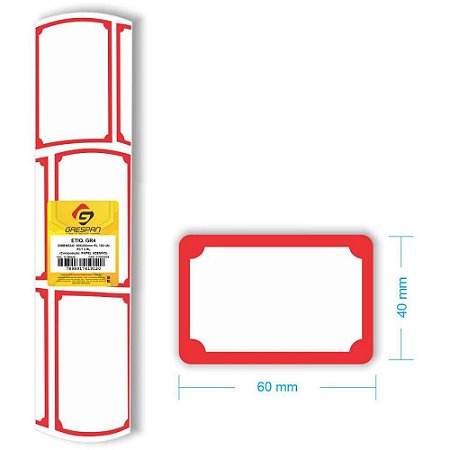 Etiqueta para Preco GR-4 60X40MM C/150 Etiquetas