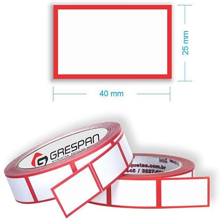 Etiqueta para Preco GRT-2 40X25MM C/500 Etiquetas