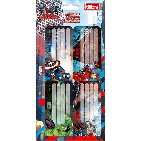 Etiqueta Escolar Decorada Avengers C/8ETIQ. 100X208MM