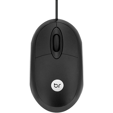 Mouse Optico USB Espanha 1.000 DPI Preto