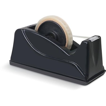 Suporte para Fita Adesiva Grande Plastico Preto