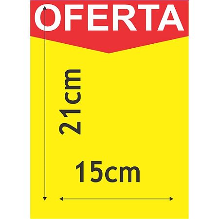 Cartaz para Marcacao Oferta Amarelo A5 15X21CM.250G