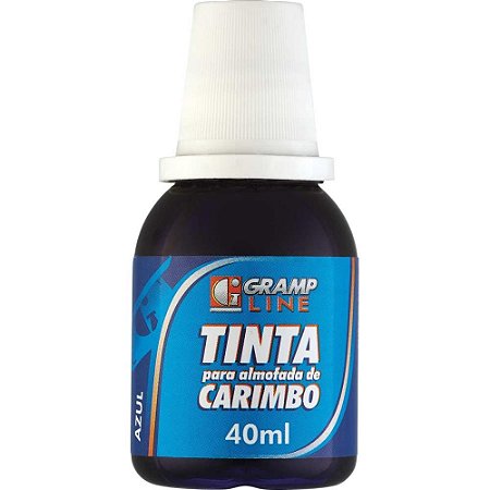 Tinta para Carimbo 40ML Azul