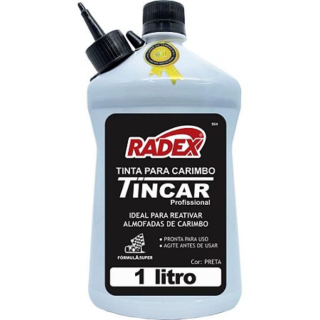 Tinta para Carimbo 1 Litro Preto - Radex