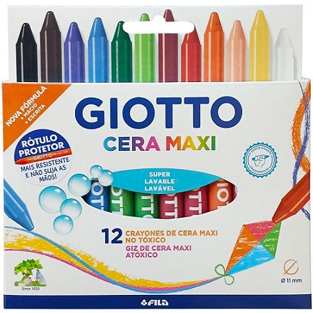 Giz de Cera Gizao Giotto Maxi 12 Cores