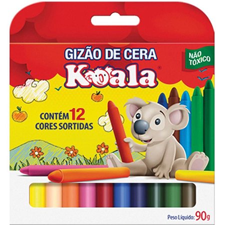Giz de Cera Gizao 12 Cores Koala