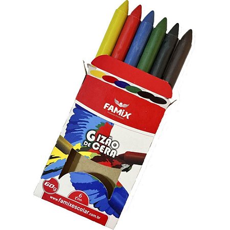 Giz de Cera Gizao 06 Cores 60G