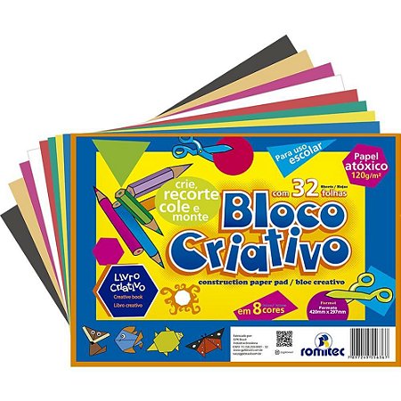 Bloco para Educacao Artistica Livro Criativo 8C.A3 120GR 32F