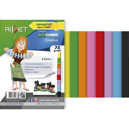 Bloco para Educacao Artistica Criativo A4 8 Cores 75G.32FLS