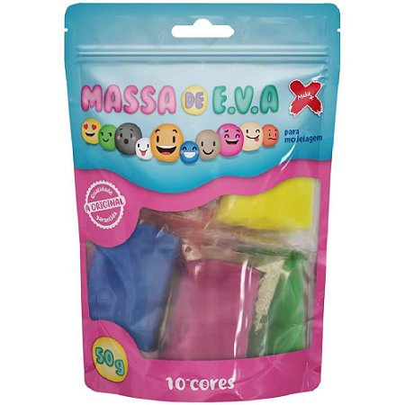 Massa de EVA Lisa 50G 10 Cores 13022 Make+