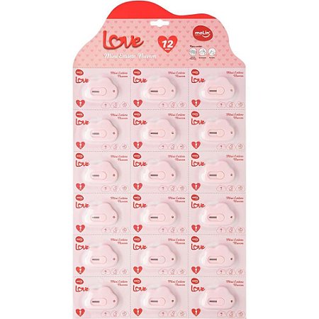 Estilete Estreito Love Nuvem Mini Rosa C/18