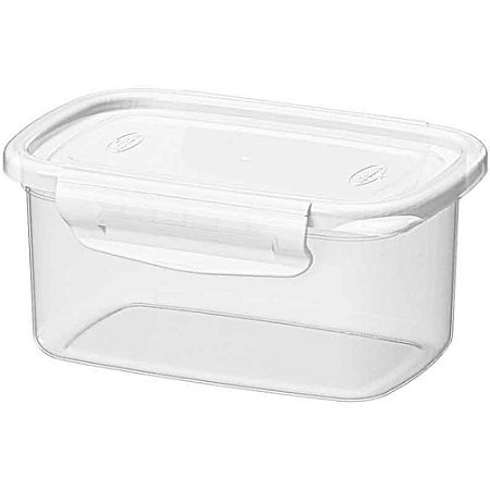 Pote Plastico com Travas 14X10X7CM 460ML.