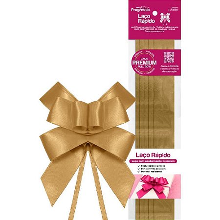Laco Pronto Liso 22MMX44CM Cetim Ouro