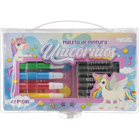 Maleta para Pintura Unicornio 42 Pecas