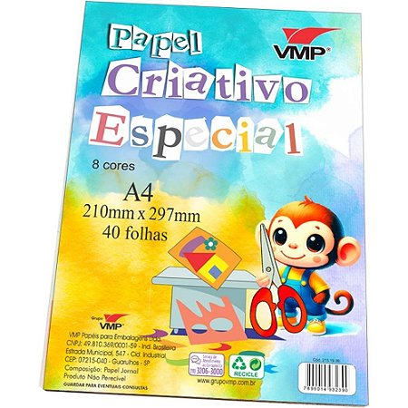 Bloco para Educacao Artistica Especial A-4 8CORES 40F.6OG