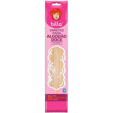 Vareta para Doce Algodao Doce 40CMX4MM. Madeira