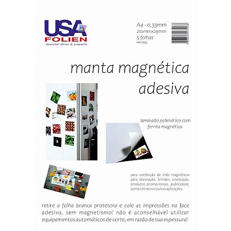 Placa Imantada A4 210X297MM 0,33MM C/ADESIVO