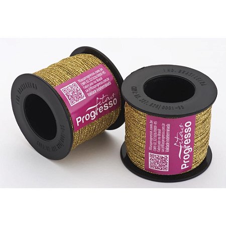 Fita Metalizada 1MM 100M. Ouro Cordao Aramado