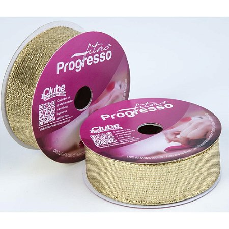 Fita Metalizada 25MM 10M. Ouro ARAMADA (7891521660735)