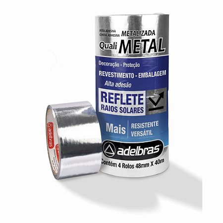 Fita para Empacotamento Qualitape 48MMX40M. Metalizada