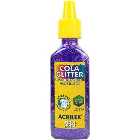 Cola com Glitter Tubo 23G. Violeta