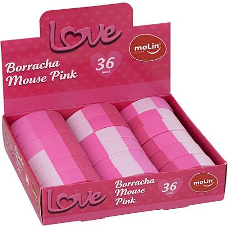 Borracha Colorida Mouse Love PINK