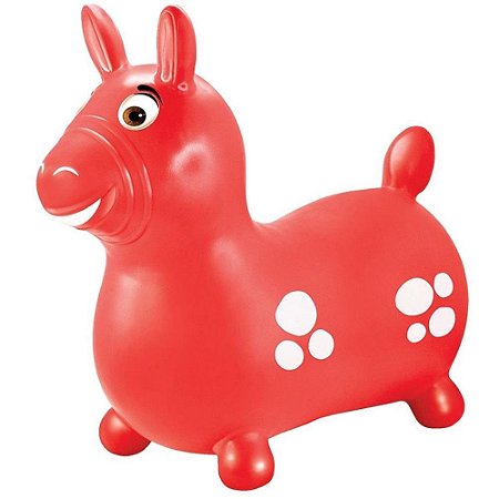 Cavalinho Infantil Vinil Vermelho 52X51CM