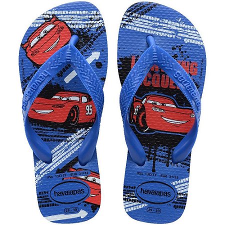 Chinelo Havaianas Infantil KIDS CARS 25/6 Azul Estrela (7909843921981)