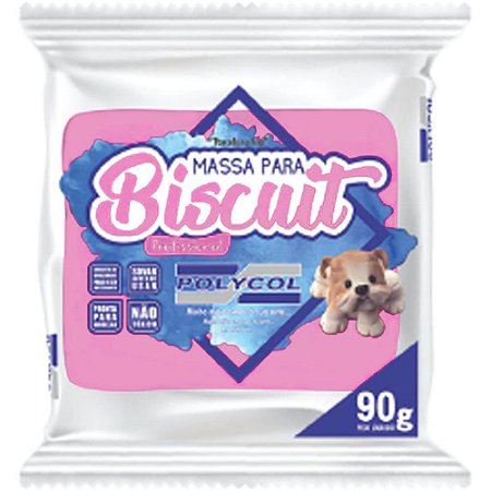 Massa de Porcelana Fria Biscuit 90G Rosa