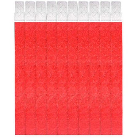 Pulseira Identificacao Vermelha TYVEK