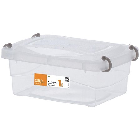 Caixa Plastica Multiuso Pratic BOX 1L 18X13X7CM - Paramount