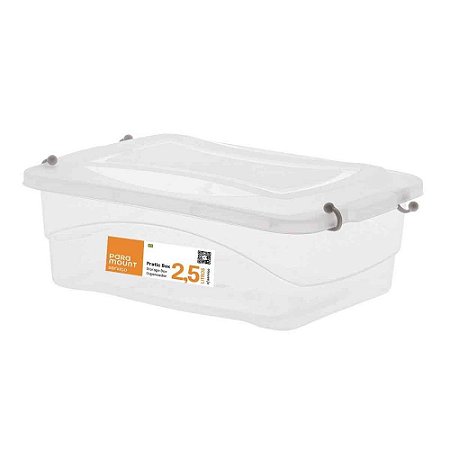 Caixa Plastica Multiuso Pratic BOX 2,5L 27X18X9CM - Paramount