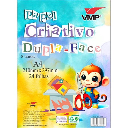 Bloco para Educacao Artistica Dupla Face A4 C/8 24F 120G
