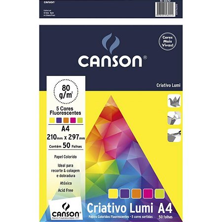 Bloco para Educacao Artistica Lumi A4 80G 50FLS 5CORES