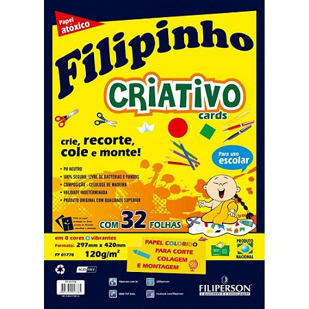 Bloco para Educacao Artistica FILIPIN.CRIAT.8COR.A3.120G.32F