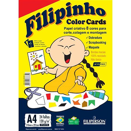 Bloco para Educacao Artistica Filipinho C.CARD A4 120G.24FLS