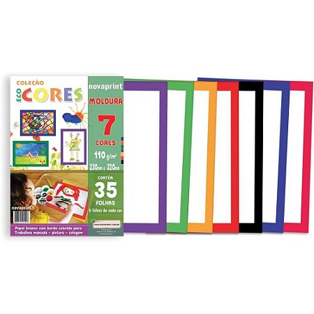 Bloco para Educacao Artistica Moldura 7COR.110G.35F.230X320