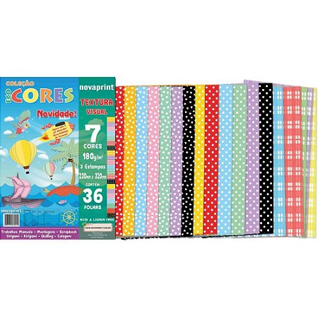 Bloco para Educacao Artistica Textura 1 DEC.180G.36F 230X320